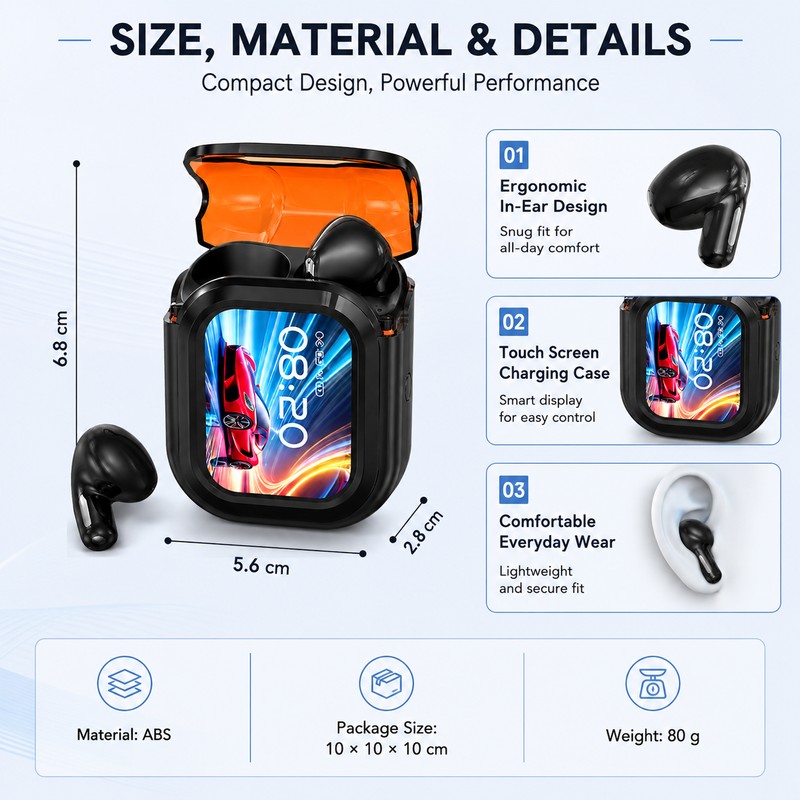 Wireless Translation Earbuds for Travel & Calls – Bluetooth AI