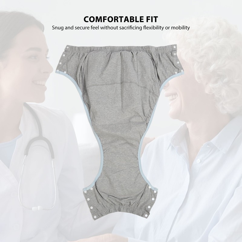 Adult Cloth Diaper XXL Light Gray High Absorption Leak Free