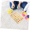 BESTonZON 1 Set Wooden Rainbow Blocks Stacking Blocks Rainbow Gemstone