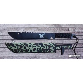 Bolo Machete Knife with Saw Back and Nylon Sheath