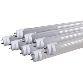 Orilis T8 LED 8 X Tube Ballast Bypass 4ft Cold Light Color 6500K 3,000 Lumens | 24W Frosted Cover | Plug & Play Commercial Grade Lights, Dual Ended Power | Fluorescent Replacement (8-Pack)