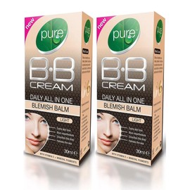 Pūre Daily all in one - Blemish Balm BB Cream - Light Shade | Vitamin E & Mineral Pigments | 30mL Each [TWIN PACK] IMPERFECT BOX
