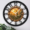 25cm Circular Iron Wall Clock Featuring a Celtic Trinity Knot