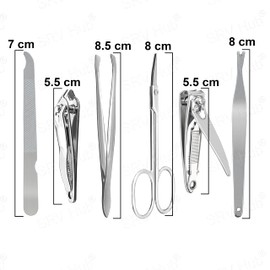 Nail Clippers Set for Men 6PCs, Professional Manicure Set with Black Case, Nail Scissor for Toenails and Fingernail, Men Grooming Tools for Travel