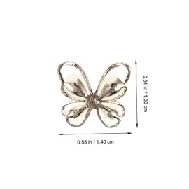 Housoutil 50pcs Cat Eye Butterfly Nail Decor Rhinestone Inlaid Manicure Charms for Nail Art Elegant Female Fingernail Accessories for Vacations and Daily Use