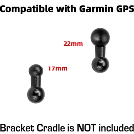 LycoGear Sun Visor Car Clip Holder Mount for Garmin Drive DriveSmart Drive Dezl Zumo Driveassist DriveLuxe StreetPilot OTR Overlander RV LM LMT LMTHD GPS with 17mm & 22mm Ball Joint Connection