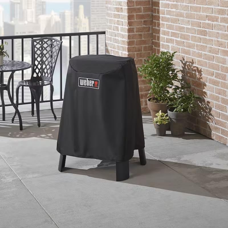 Weber Lumin Electric Grill with Stand Grill Cover, Black, Polyester