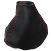 AERZETIX: Gear Stick Gaiter Faux Leather Black with Red Stitching