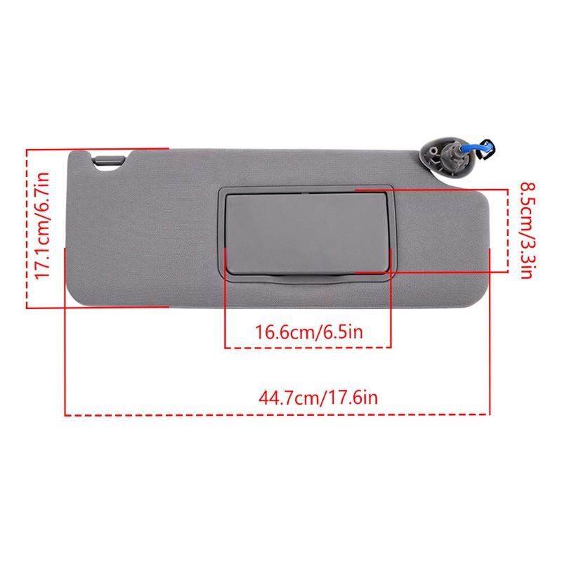 menbager For 2017-2021 Honda Pilot Sun Visor Shade Right Gray