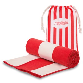 riptide Beach towel 200x90cm Red/White