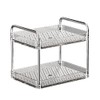 Reginsnow 2-Tier Plastic Shelving Unit, Stackable Storage Rack, Bathroom &