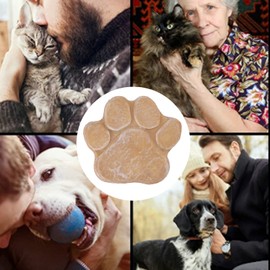 BORDSTRACT Memorial Stones for Dog Graves, Dog Paw Print Memorial Stone, Sympathy Grave Plaque Stake Dog Cemetery for Outdoor Yard Lawn Patio, Condolence Gift (Yellow)