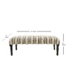 LR Home Cream Tufted Upholstered Bench for Bedroom or Living