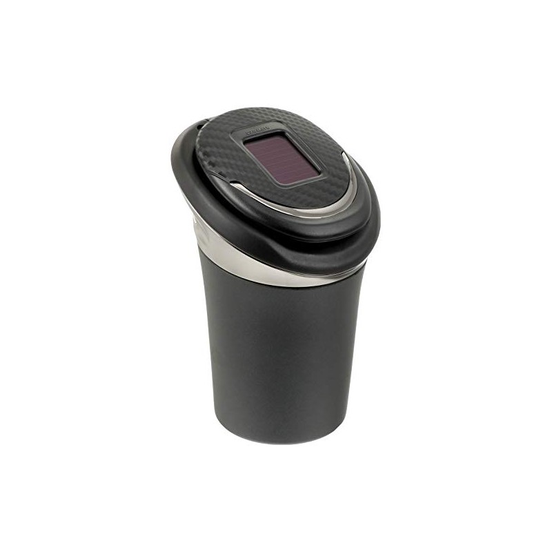Carmate DZ384 Solar Ash X Car Ashtray, Carbon Style, Plated