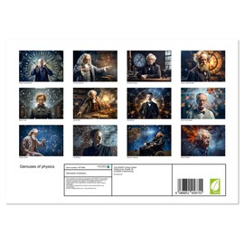 Geniuses of physics (Monthly Wall Calendar 2025 11.7" x 16.5" (open)), CALVENDO 14 Month Calendar