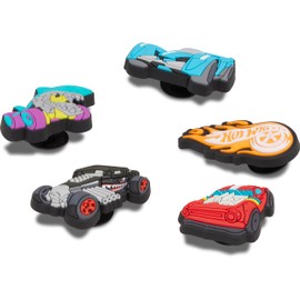 Crocs® Jibbitz Charms – Mixed Characters for Kids Shoes – Synthetic Material – Easy Attachment – Post Closure Hot Wheels 5-Pack One Size One Size
