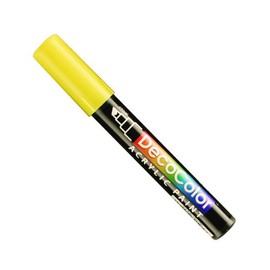 Uchida Marvy Deco Color Chisel Tip Acrylic Paint Marker Art Supplies, Yellow