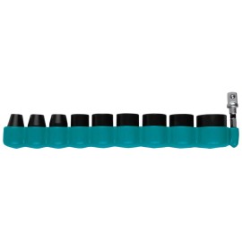 Makita E-01672 Impact XPS 10 Pc. 3/8" Drive 6‑Point SAE Impact Socket Set.