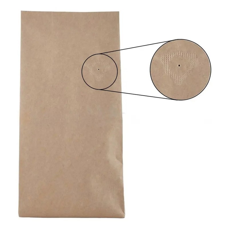 Bolsa Café Kraft Lamitec 100pz Fuelle Lateral Hermética CVálvula 250g