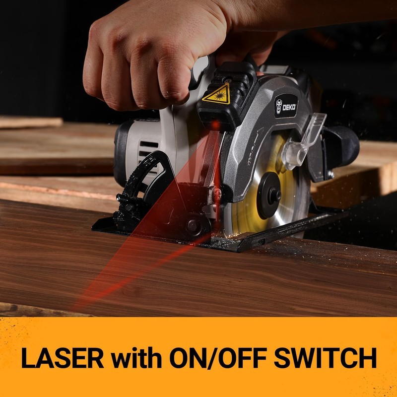 DEKOPRO 20V Cordless Circular Saw, 6-1/2-Inch Blade, 4500 RPM Circular