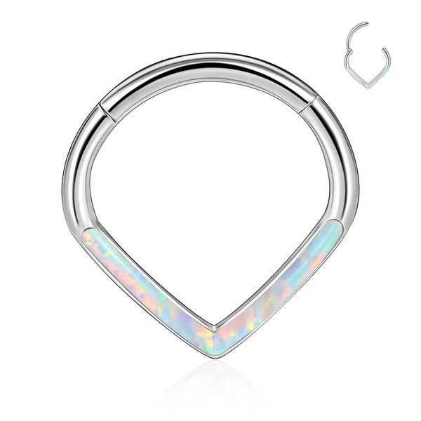 ESHIONER G23 Titanium Septum Piercing Helix Ring Nose Piercing Ring