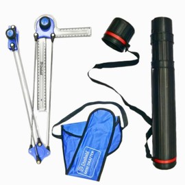 Universal-Drafting-Arm-Vintage-Board Master-Drafting-Machine Premium Combo Mini Drafter, Deluxe Sheet Container Paper Collecter