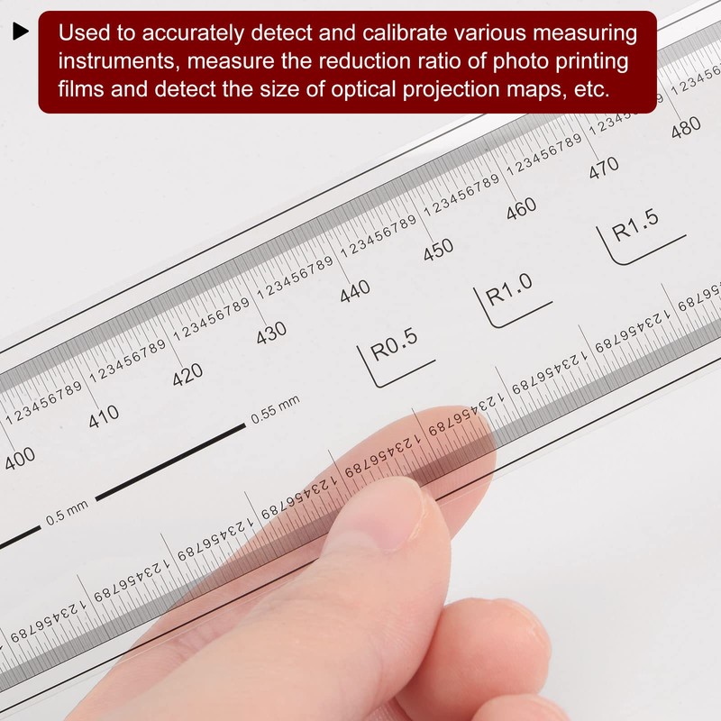 sourcing map Film Flexible Ruler 80 cm 0.1 mm Scale