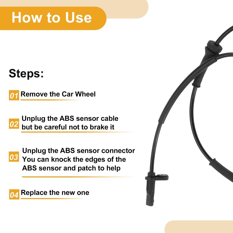 Partuto ABS Wheel Speed Sensor No.51787099/1563624 Rear Left Right ABS