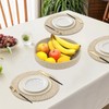 Round Placemats Set of 6 with Holder, Cotton Rope Woven