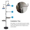 beaysyty Tiffany Style Stained Glass Retro Floor Lamp with Tray,