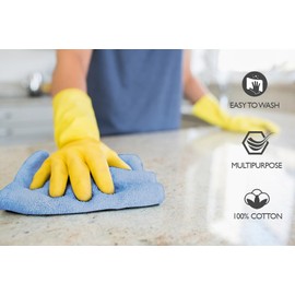 Softolle Premium Wash Cloths - 100% Combed Ring Spun Cotton WashCloth - Pack of 12 Luxury Washcloths – Ultra Soft Face Towels - Highly Absorbent Wash Cloth for Face- 13" x 13" Inches (Slate Blue)