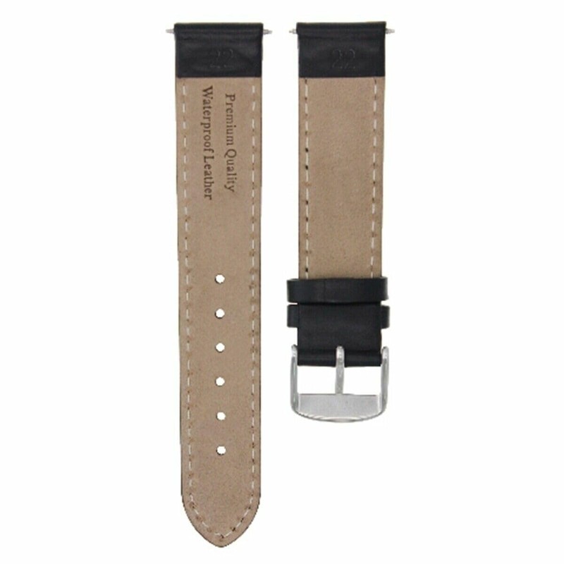 Ewatchparts 22mm Smooth Leather Watch Band Strap Compatible With Montblanc
