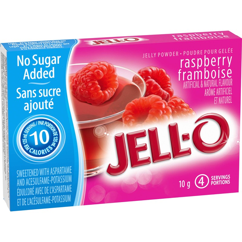 Jell-O Raspberry Jelly Powder Light, Gelatin Mix