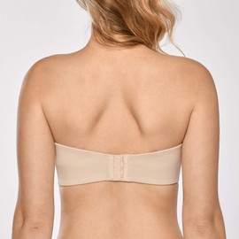 DELIMIRA Women's Strapless Bras Underwire Support Non Padded Plus Size Minimiser Bra Beige 38G