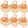HOMOCONO 6Pcs Mini Woven Handheld Baskets Decorative Candy Storage Baskets