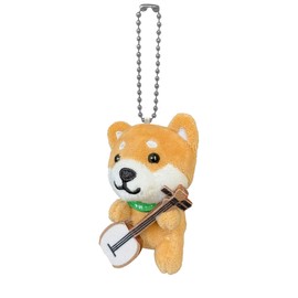 LamPlanning Series-7 Traveling Mameshiba Key Chain Mascot, Ball Chain, Back Charm, Cute, Fluffy, Dog, Shiba Inu, Mameshiba, Healing, Braun
