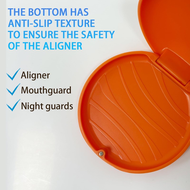 Maoerdental 2 Pack Orthodontic Retainer Case with Solid Color,Simple Aligner