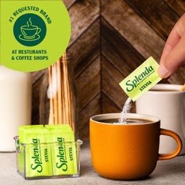 SPLENDA Stevia Zero Calorie Sweetener, Plant Based Sugar Substitute Granulated Powder, Single Serve Packets, 1000 Count (Pack of 1)