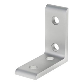 8020, 4115, 10 Series Aluminum 4 Hole Tall Inside Corner Bracket 90 Degree Angle Bracket for 80/20 T Slot Extruded Aluminum Extrusion (10, Clear Anodize)