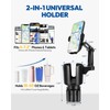 2-in-1 Cup Holder Cell Phone Holder,Adjustable 360° Rotation Universal Phone
