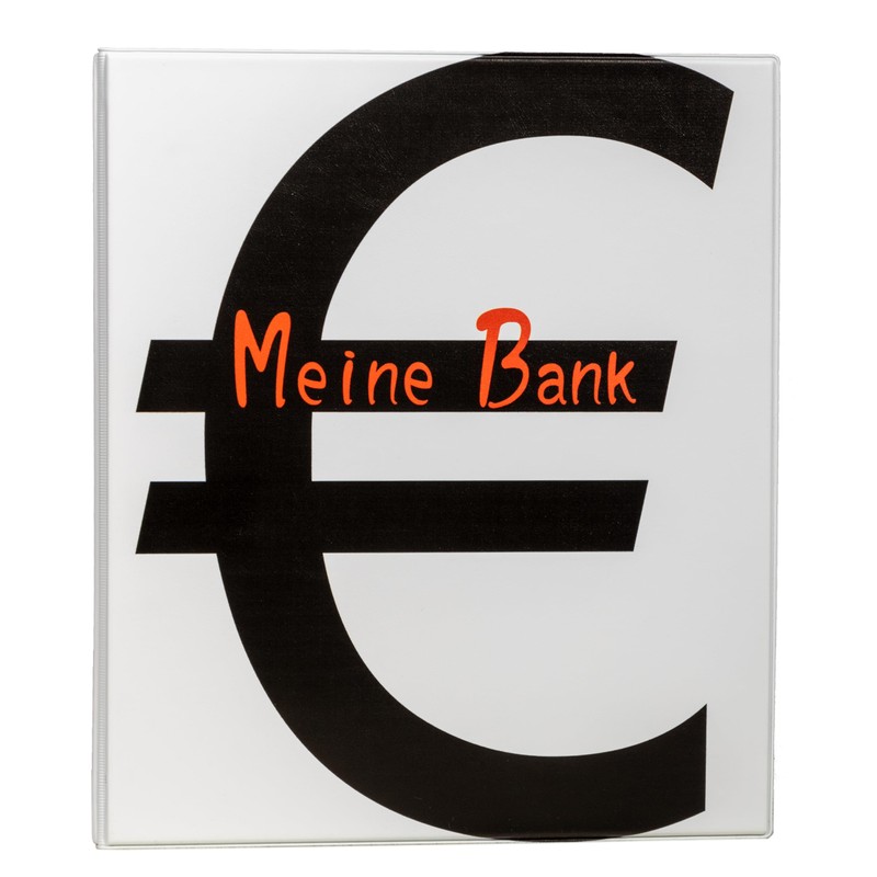 -Meine Bank- PVC Motif Folder A4 - Sturdy PVC Folder