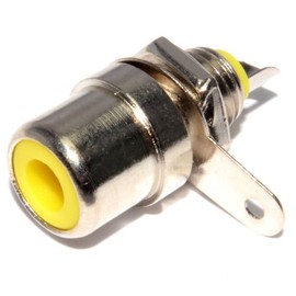 kenable Phono RCA Chassis Female Socket Solder Panel Mount End Yellow [10 Pack]