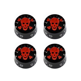 Metallor Electric Guitar Top Hat Knobs Speed Volume Tone Control Knobs Compatible with Les Paul LP Style Electric Guitar Parts Replacement Set of 4Pcs Skull Head.