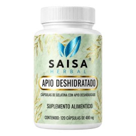 Apio Deshidratado 120 Cpsulas SAISA HERBAL  Diurtico Natural, Apoyo Digestivo y Antiinflamatorio  100 Puro                                            
