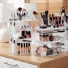 Canchiing Acrylic Makeup Organizer Set, 360 Rotating Makeup Organizer, Clear