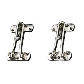 Door Security Chain Restrictor, Swing Bar Door Lock with Screws, Latch Guard Clasp for Home, Apartment, Hotel, Dormitory, Pack of 2
