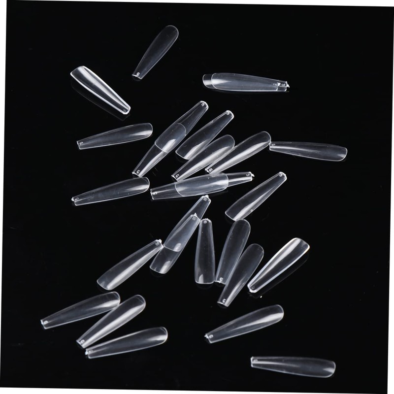 FOMIYES Pcs Long Fake Nails Sticker Set Full Coverage Nail