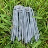 6 Inches Heavy Duty Galvanized Steel Garden Stakes Staples Securing