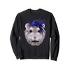 Grey Dwarf Hamster in Punk Rock Style Sweatshirt