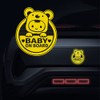 Dreothy 2pcs Baby on Board Reflective Sticker for Cars Funny